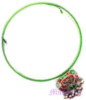 Lac pendant with metal coil necklace - click here for large view
